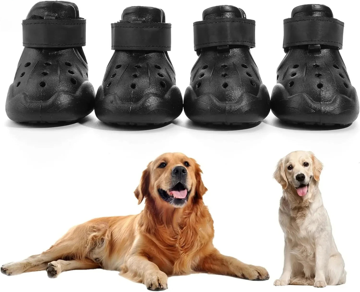 Dog Shoes Sandals for Hot Pavement Outdoor Non-Slip Waterproof Dog Boots Booties for Winter Snow & Summer Hot Weather