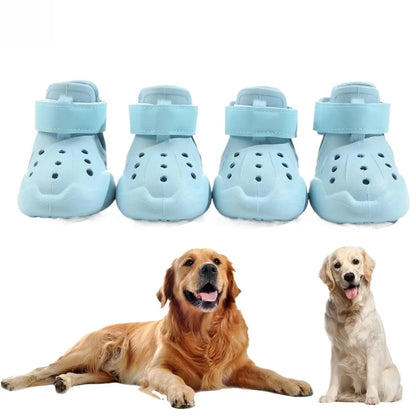 Dog Shoes Sandals for Hot Pavement Outdoor Non-Slip Waterproof Dog Boots Booties for Winter Snow & Summer Hot Weather
