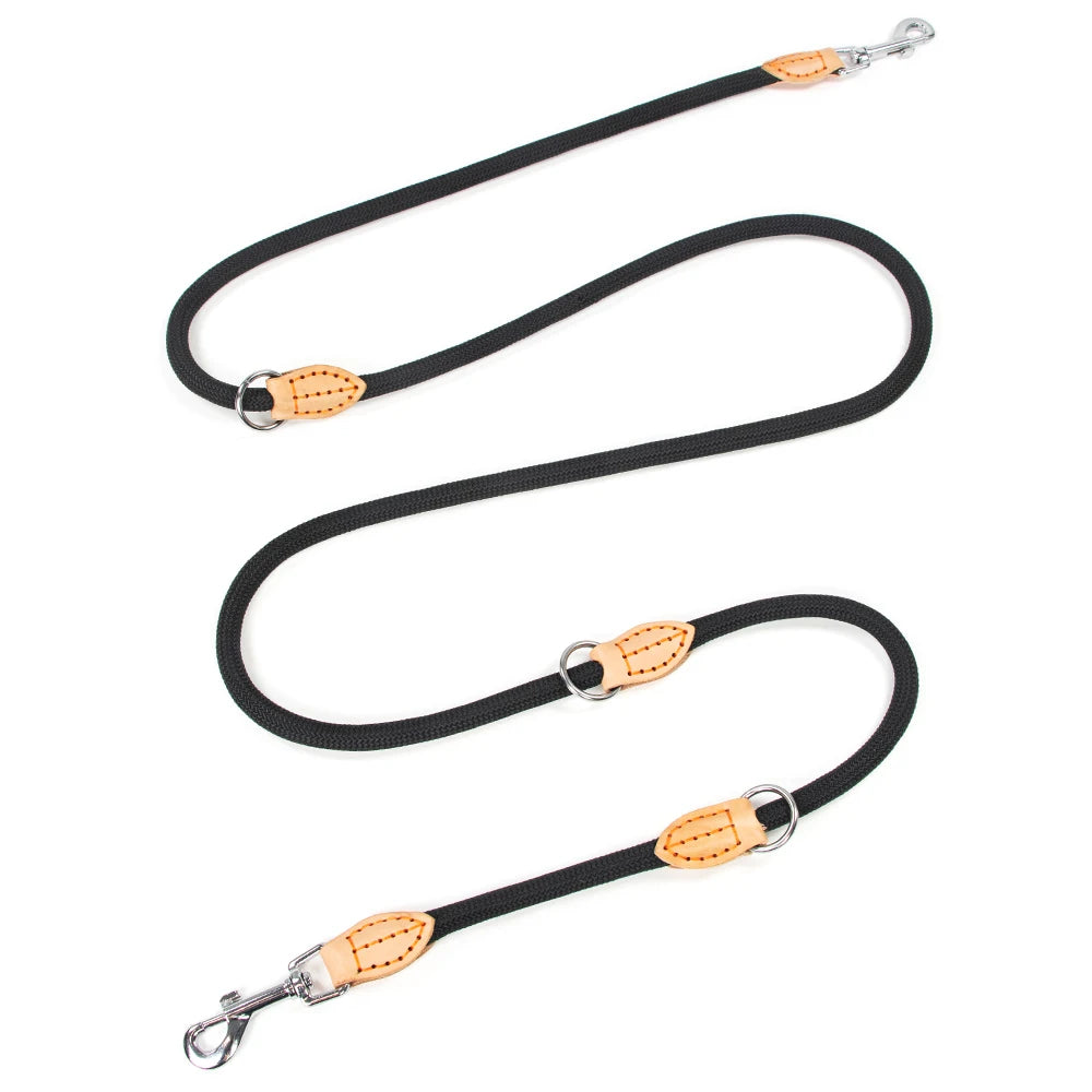 Laisse multifonctionnelle nouvelle génération pour chiens, 2,1 m, réglable et en nylon, pour chiens de grande taille, mains libres, universelle.