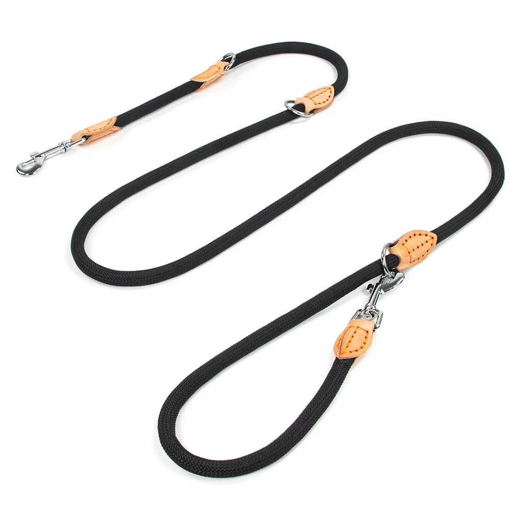 Laisse multifonctionnelle nouvelle génération pour chiens, 2,1 m, réglable et en nylon, pour chiens de grande taille, mains libres, universelle.