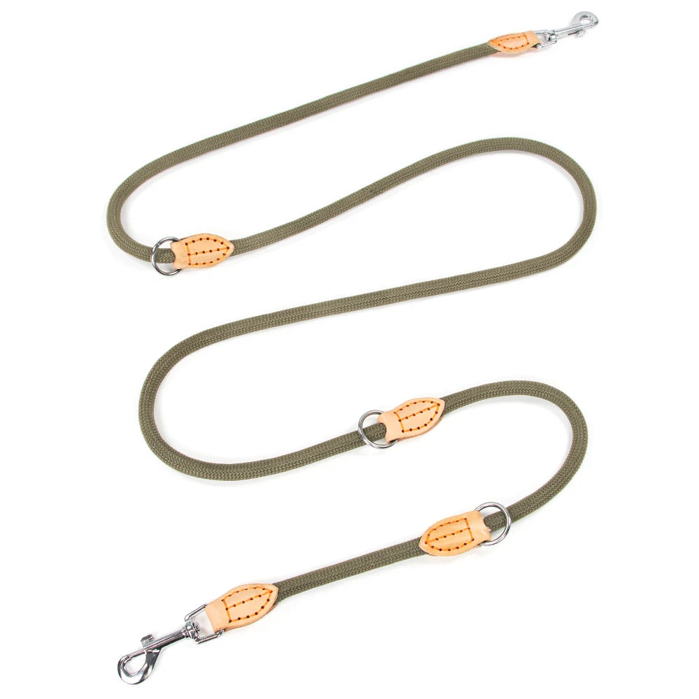 Laisse multifonctionnelle nouvelle génération pour chiens, 2,1 m, réglable et en nylon, pour chiens de grande taille, mains libres, universelle.