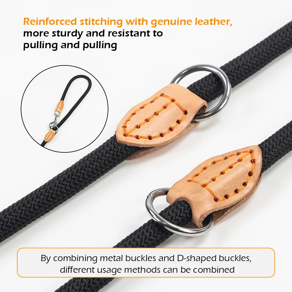 Laisse multifonctionnelle nouvelle génération pour chiens, 2,1 m, réglable et en nylon, pour chiens de grande taille, mains libres, universelle.