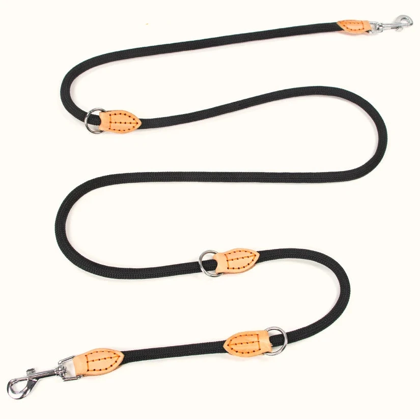 Laisse multifonctionnelle nouvelle génération pour chiens, 2,1 m, réglable et en nylon, pour chiens de grande taille, mains libres, universelle.